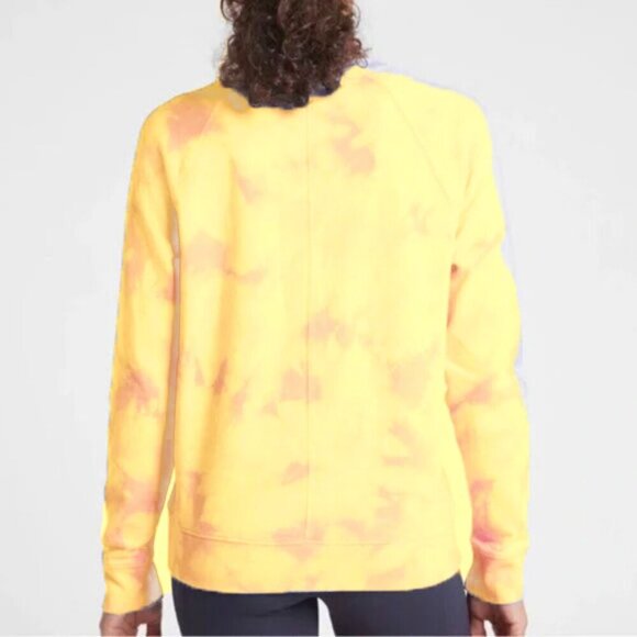 Athleta Sundown Sweatshirt Tie Dye Acapulco Orange Size Medium - Picture 3 of 11